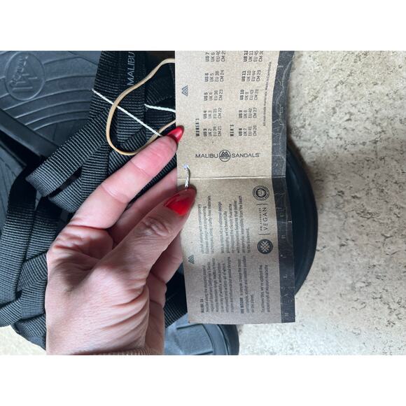 Malibu Sandals ZUMA NYLON BLACK new with tags multiple sizes - Picture 9 of 16